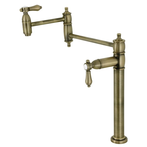 Kingston Brass Deck Mount Pot Filler, Antique Brass KS3703BAL - main